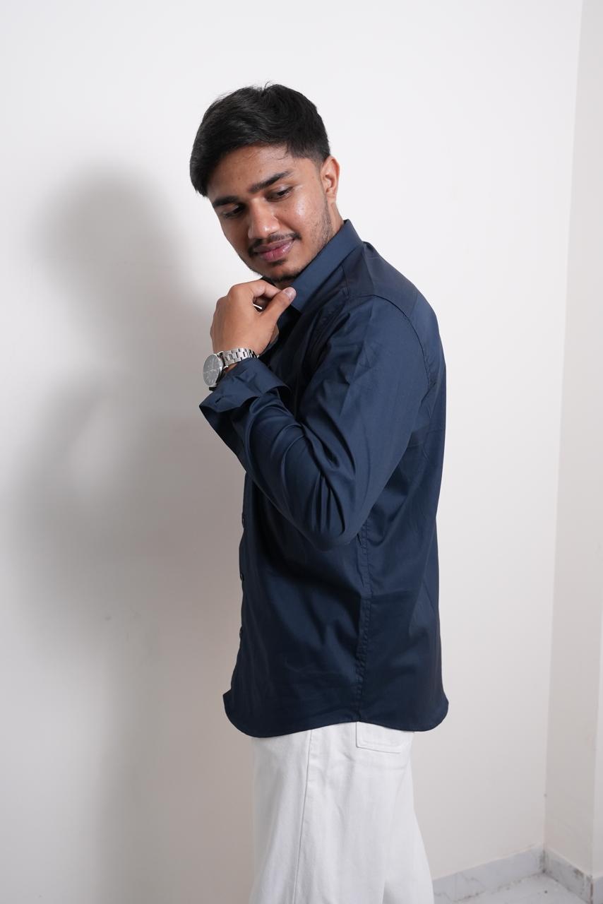 Navy Slim Fit Shirt