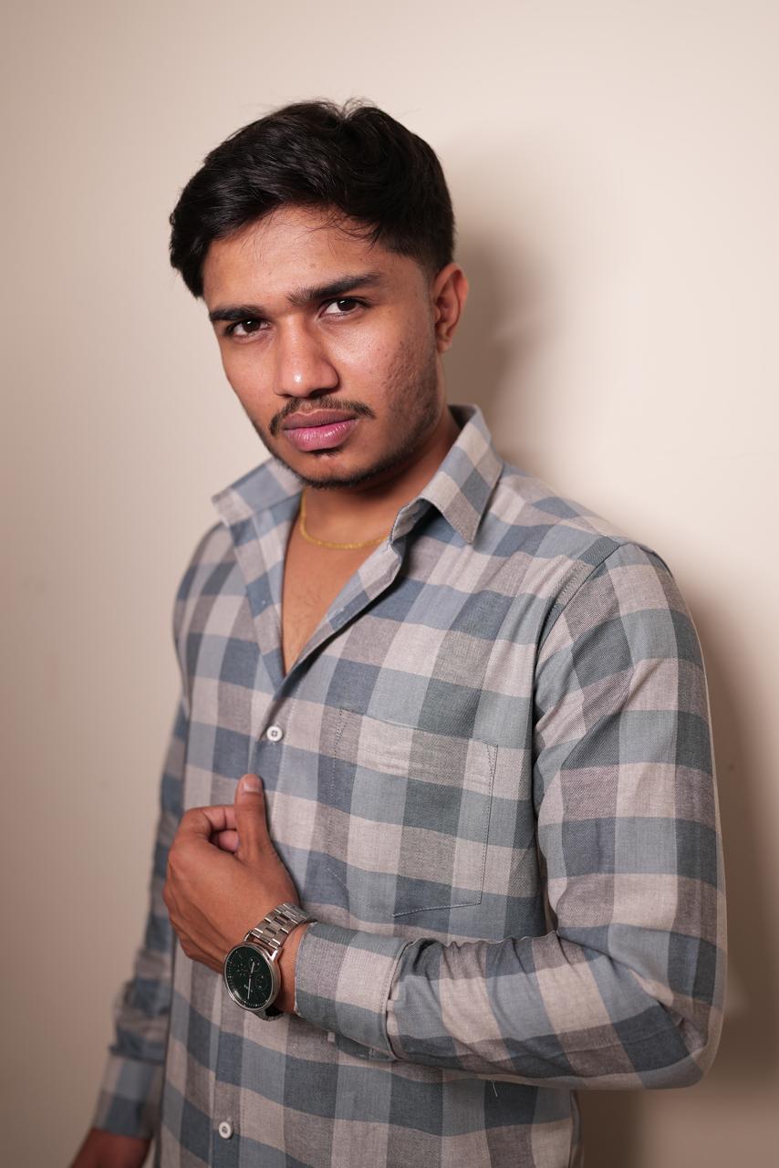 Blue Checks Regular Fit Shirt