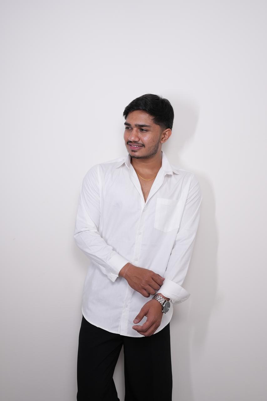 Solid Slim Fit Shirt White